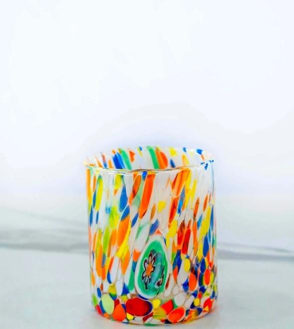 MurArt Bicchieri in Vetro di Murano Collezione B1 Set da 12 bicchieri da 300ml
