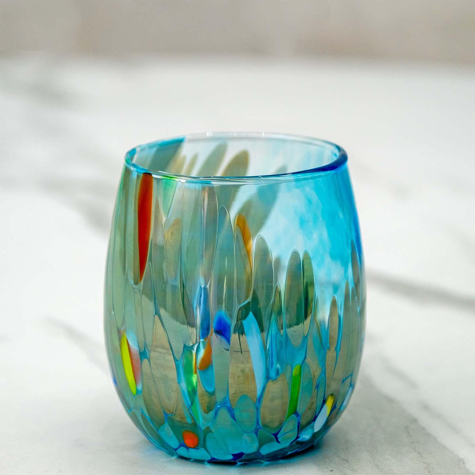 MurArt Bicchieri in vetro di Murano Collezione Elegance Set da 6 bicchieri da 400ml