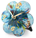 MurArt Orologio da Tavolo in Vetro di Murano realizzato a mano a Forma di Fiore