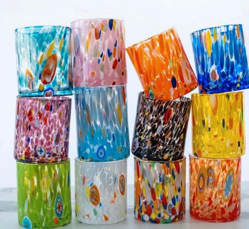 MurArt Bicchieri in Vetro di Murano Collezione B1 Set da 12 bicchieri da 300ml