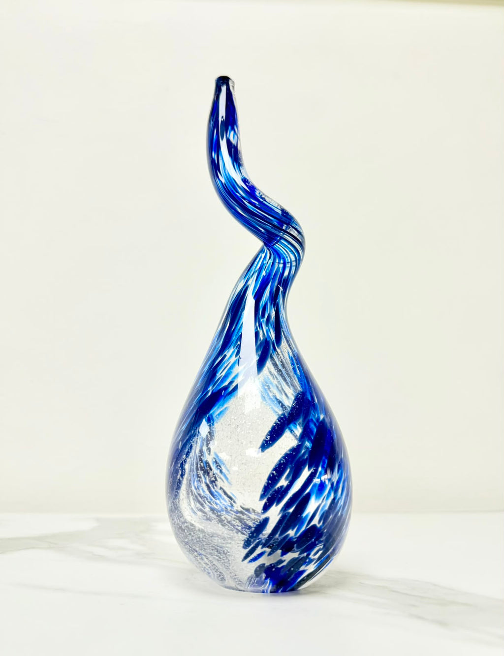 Corno Blu Cobalto con riflessi argentati