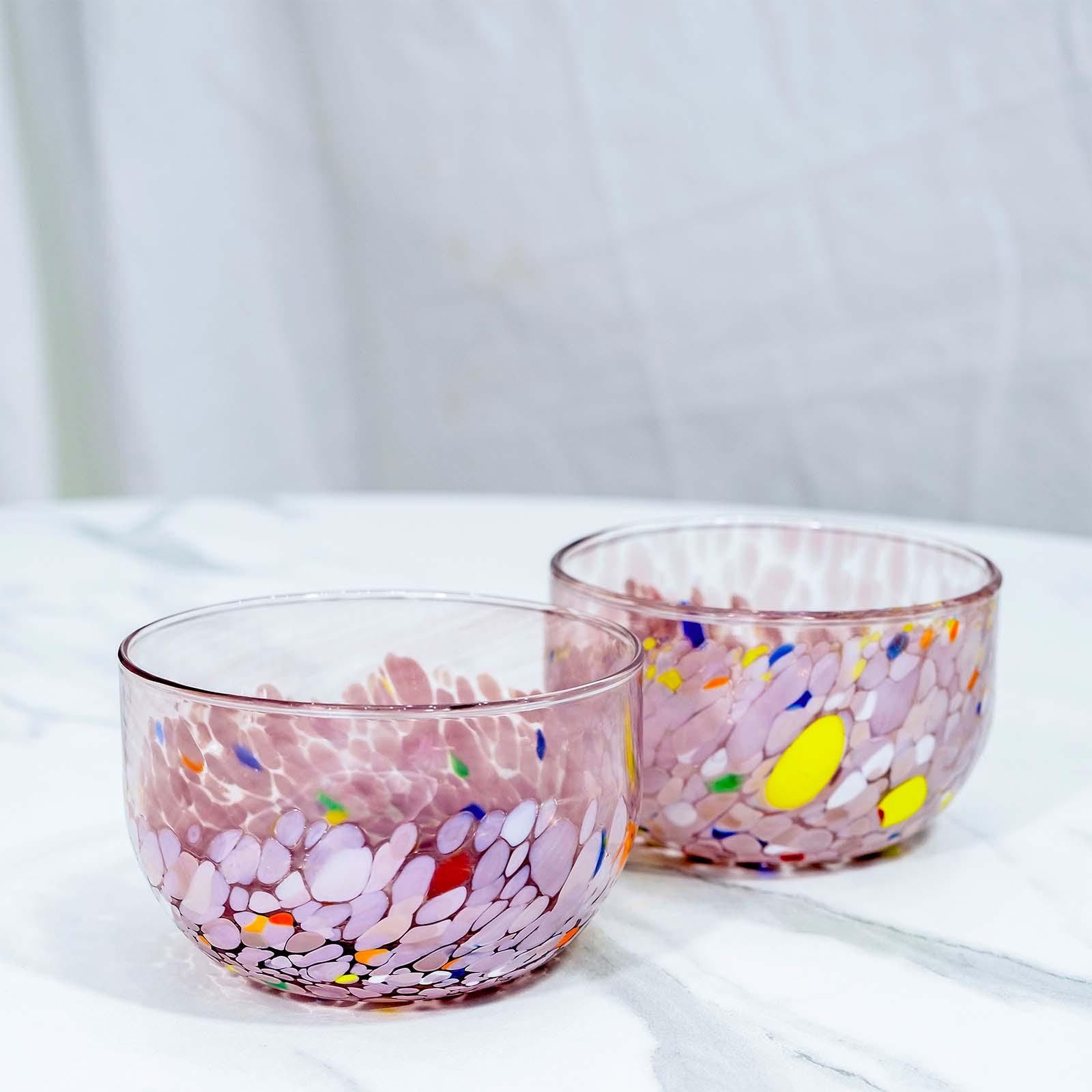 MurArt Coppette in vetro di Murano Collezione Elegance Set da 2 Coppette