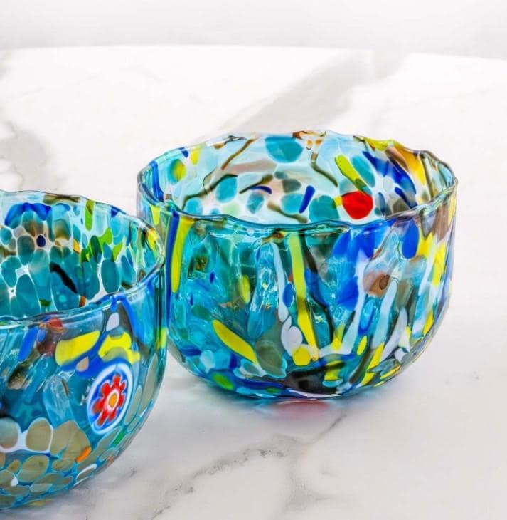 MurArt Coppette in vetro di Murano Collezione MG Set da 2 Coppette
