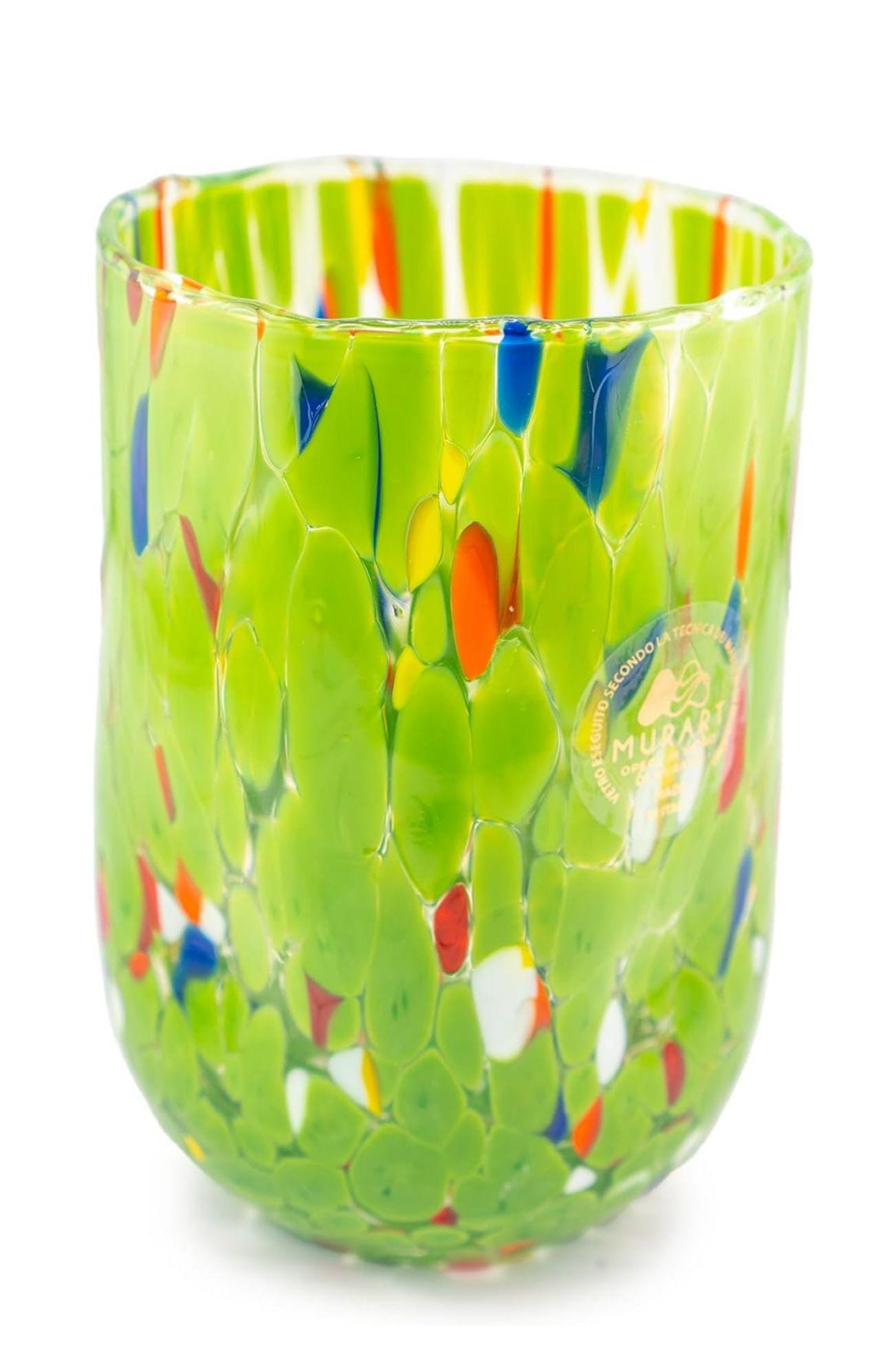 MurArt Bicchieri in vetro di Murano Collezione B7 Eleganza Set da 6 bicchieri da 400ml
