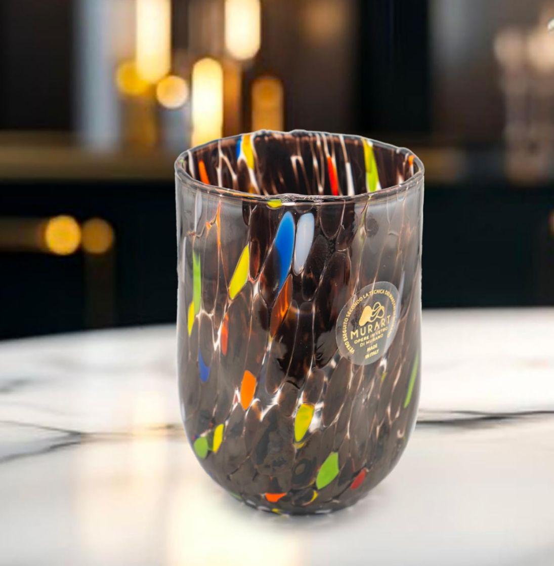 MurArt Bicchieri in vetro di Murano Collezione B7 Eleganza Set da 6 bicchieri da 400ml