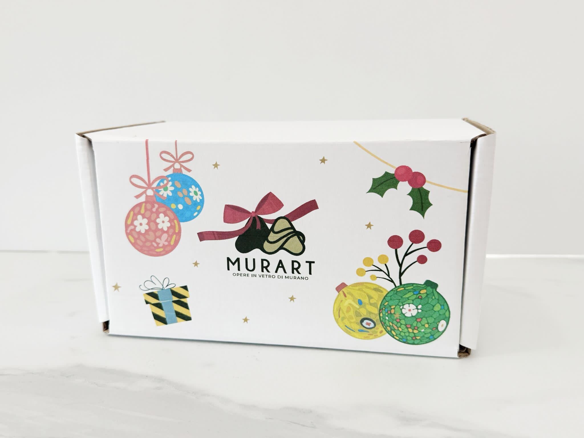 MurArt Palline di Natale in vetro di Murano Collezione MG grandi D. 10