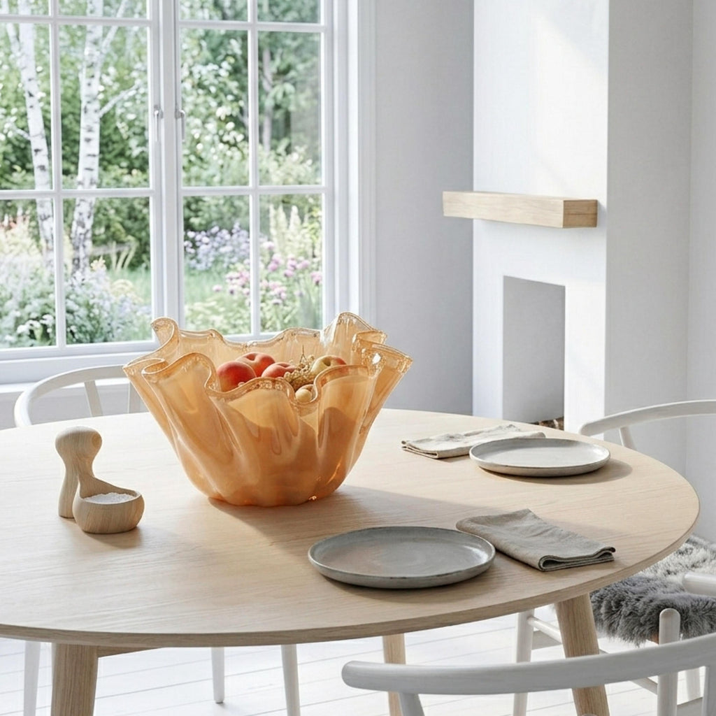 Murano Glass Centerpiece | Certified Murano Glass | Made in Italy | Table Decoration | Collection Fazzoletto