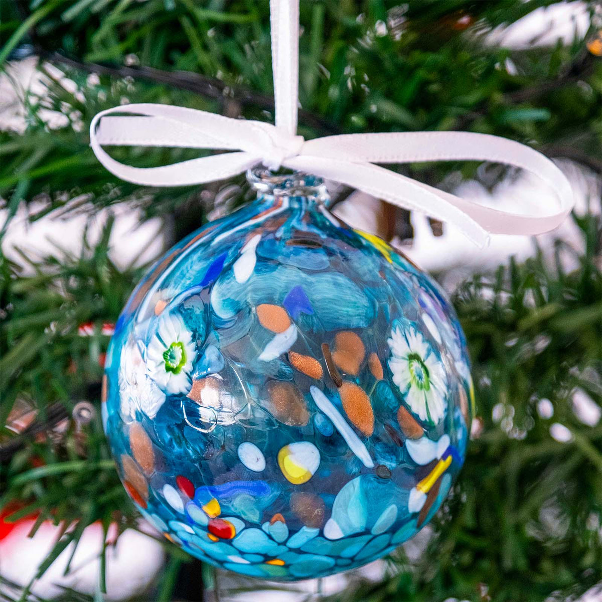 MurArt Palline di Natale in vetro di Murano Collezione MG medie D. 8