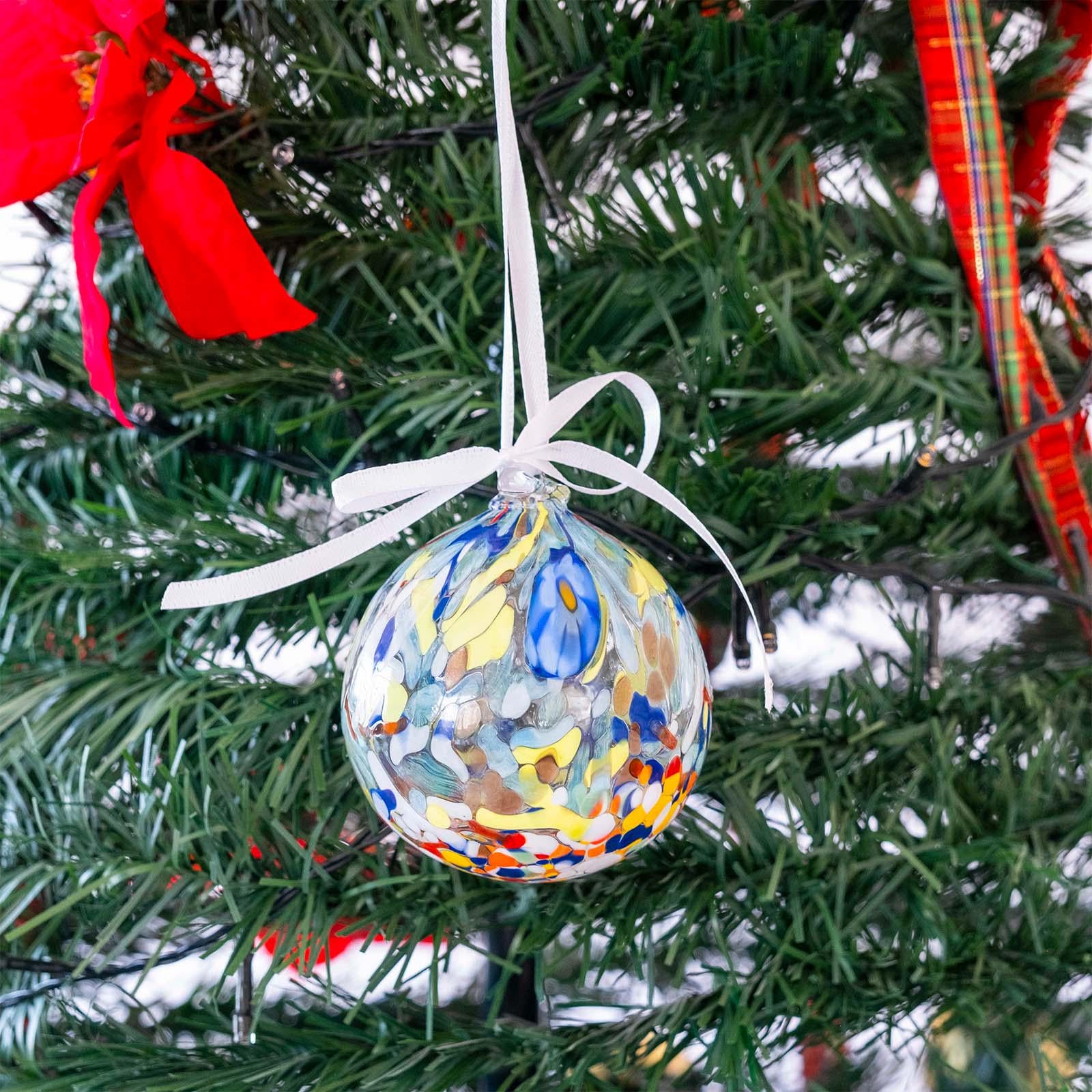 MurArt Palline di Natale in vetro di Murano Collezione MG medie D. 8