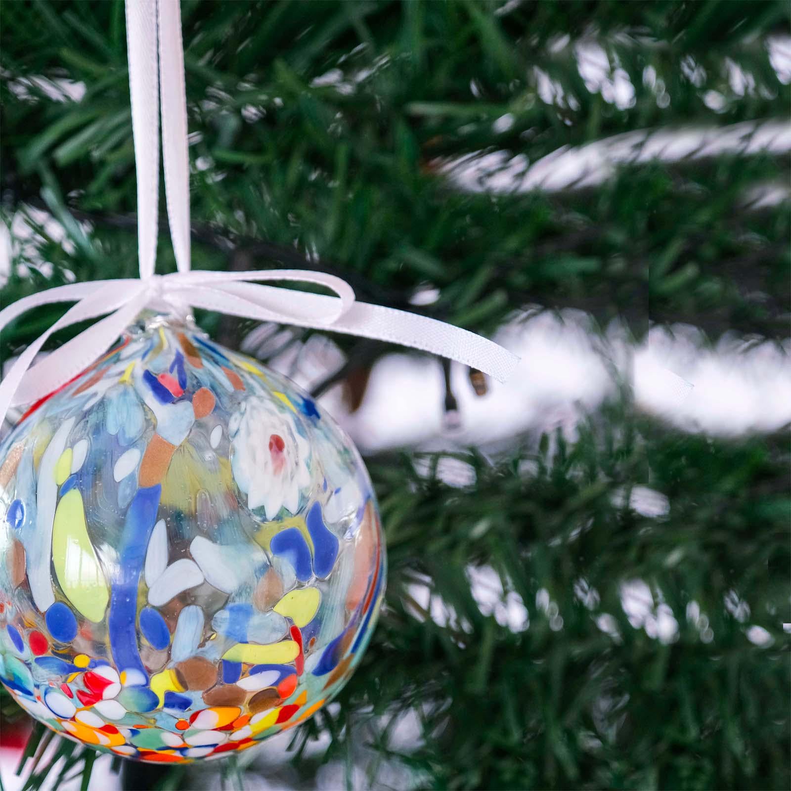 MurArt Palline di Natale in vetro di Murano Collezione MG medie D. 8