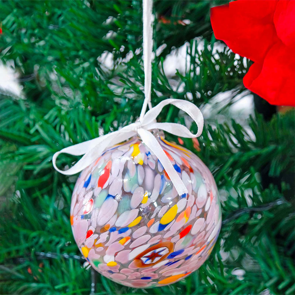MurArt Palline di Natale in vetro di Murano Collezione MG medie D. 8