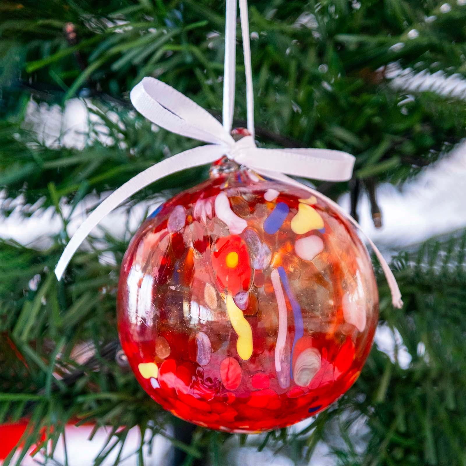 MurArt Palline di Natale in vetro di Murano Collezione MG medie D. 8