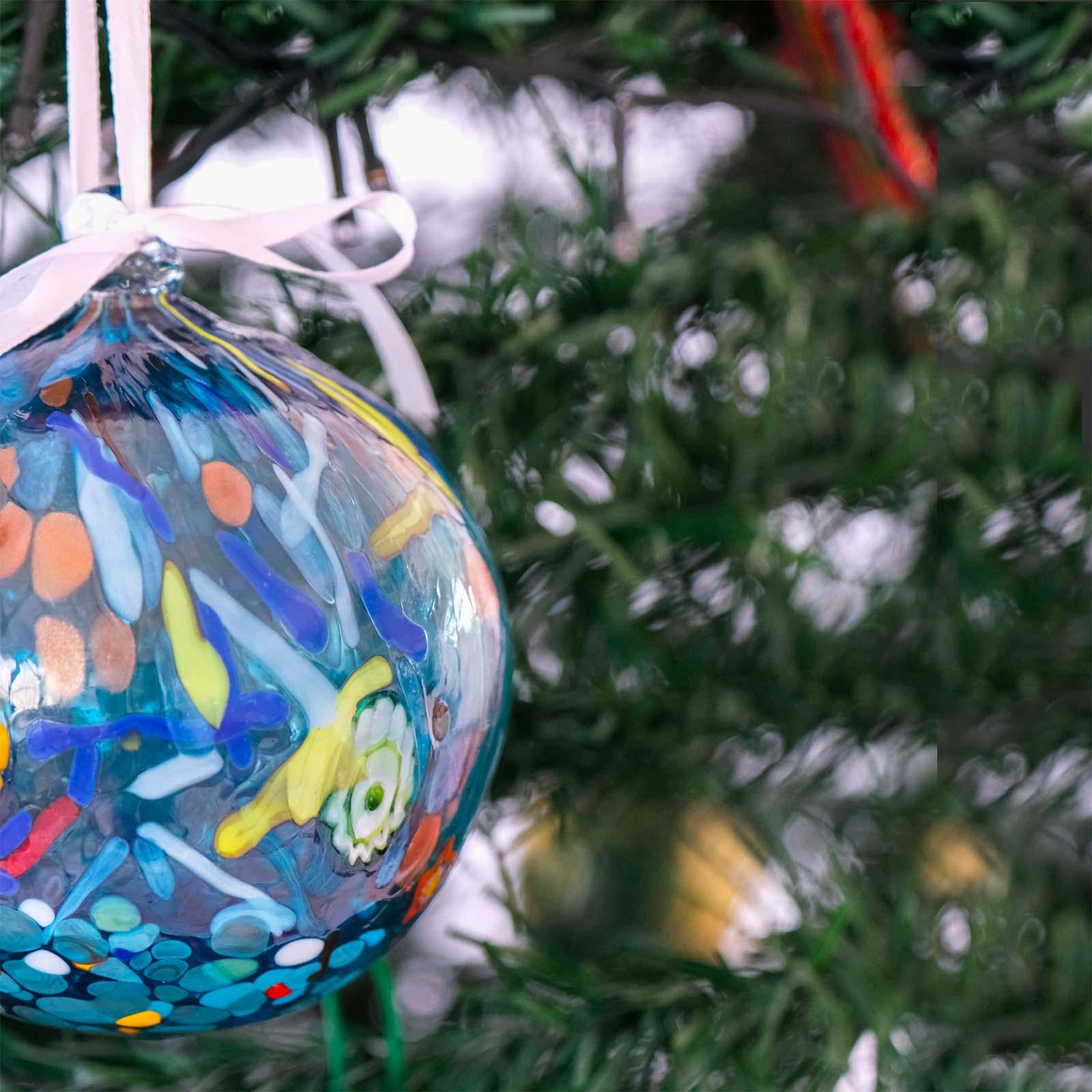 MurArt Palline di Natale in vetro di Murano Collezione MG grandi D. 10
