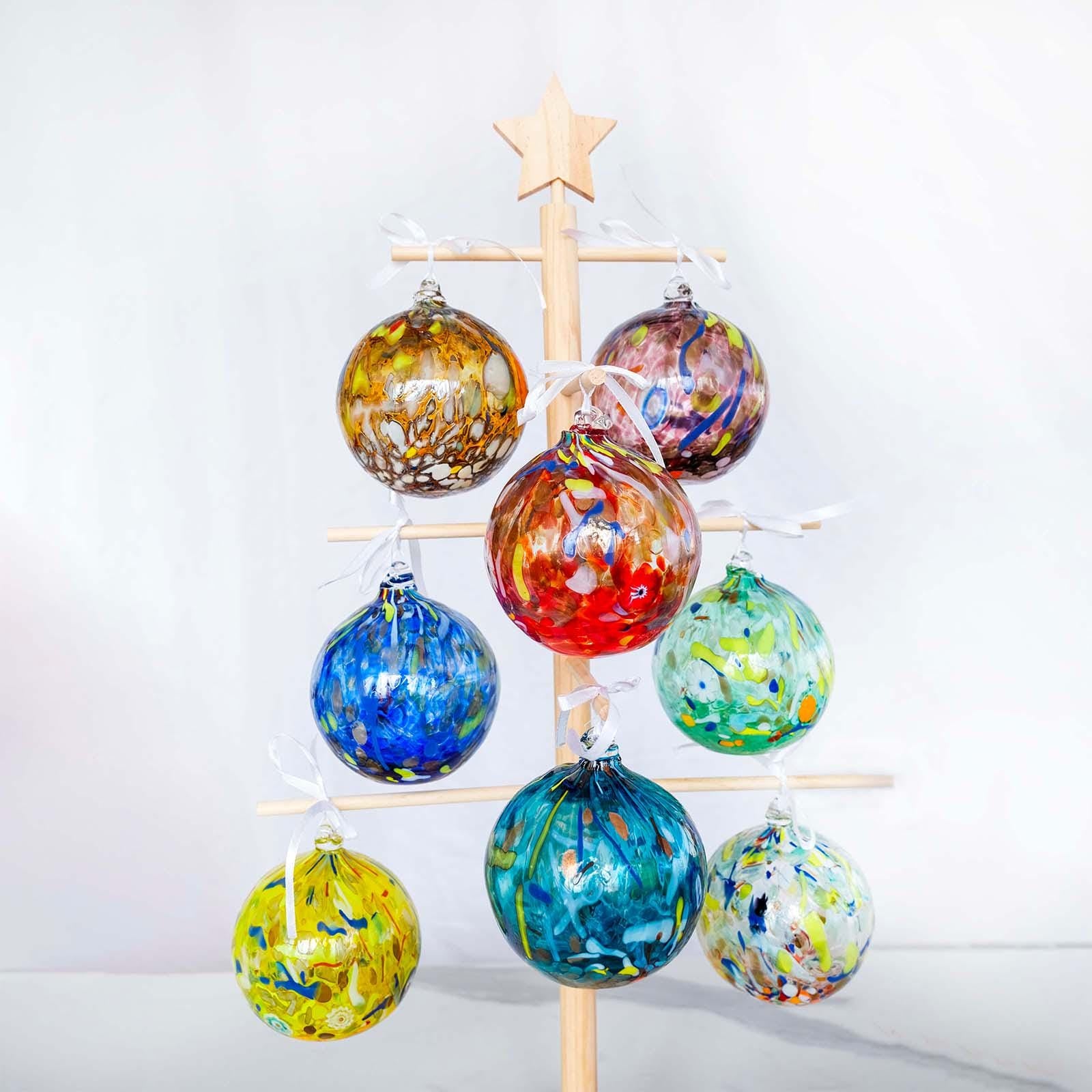 MurArt Palline di Natale in vetro di Murano Collezione MG grandi D. 10
