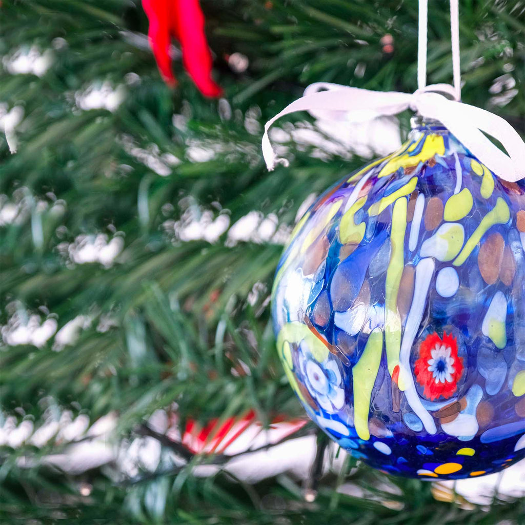 MurArt Palline di Natale in vetro di Murano Collezione MG grandi D. 10