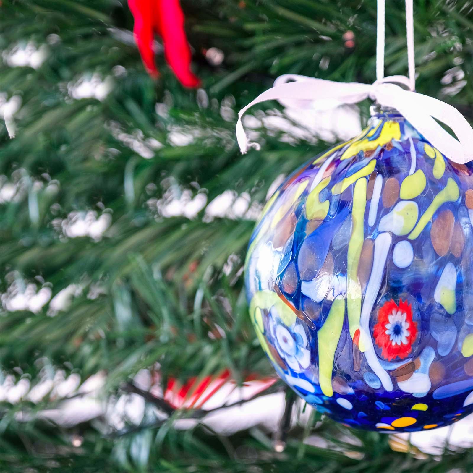 MurArt Palline di Natale in vetro di Murano Collezione MG grandi D. 10