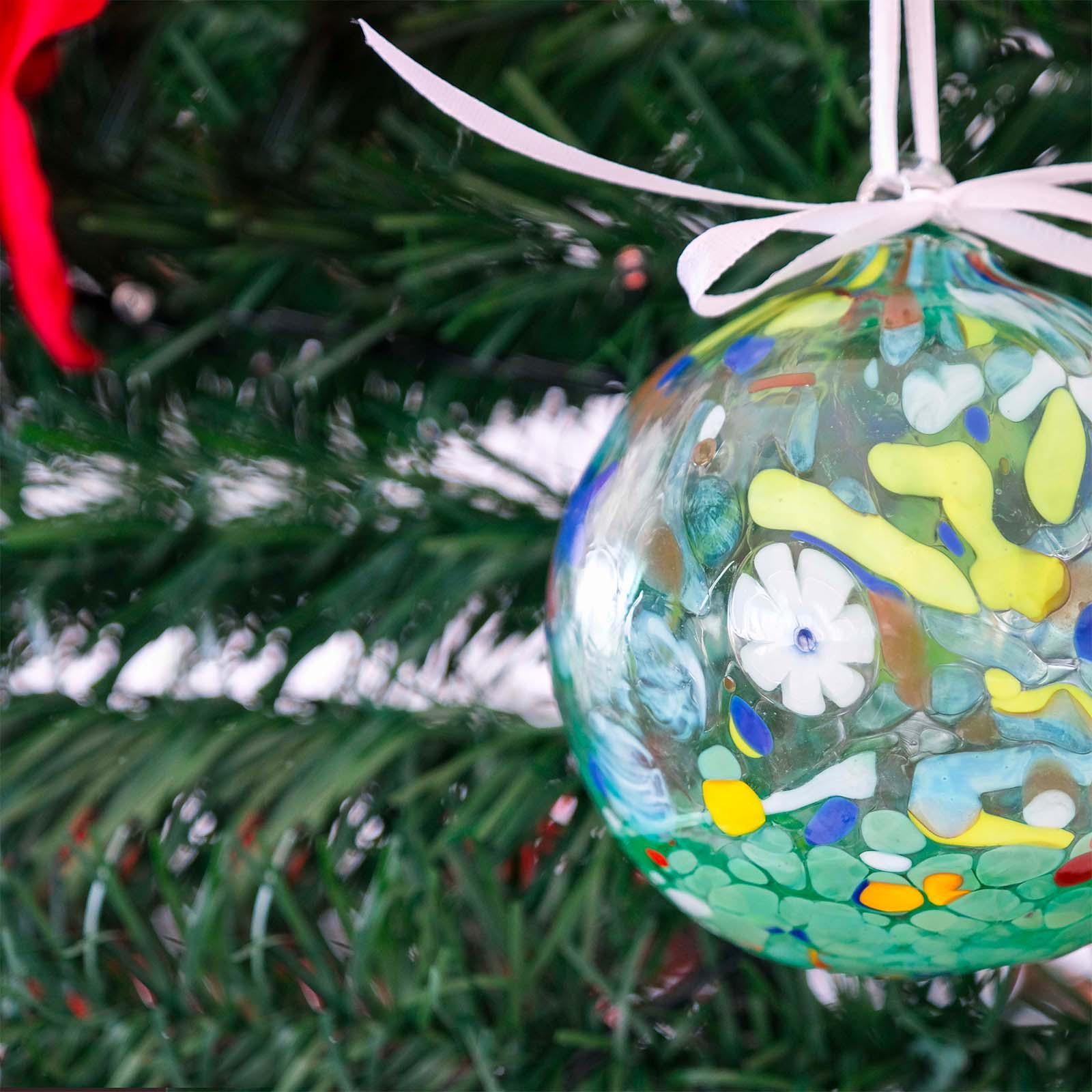 MurArt Palline di Natale in vetro di Murano Collezione MG grandi D. 10