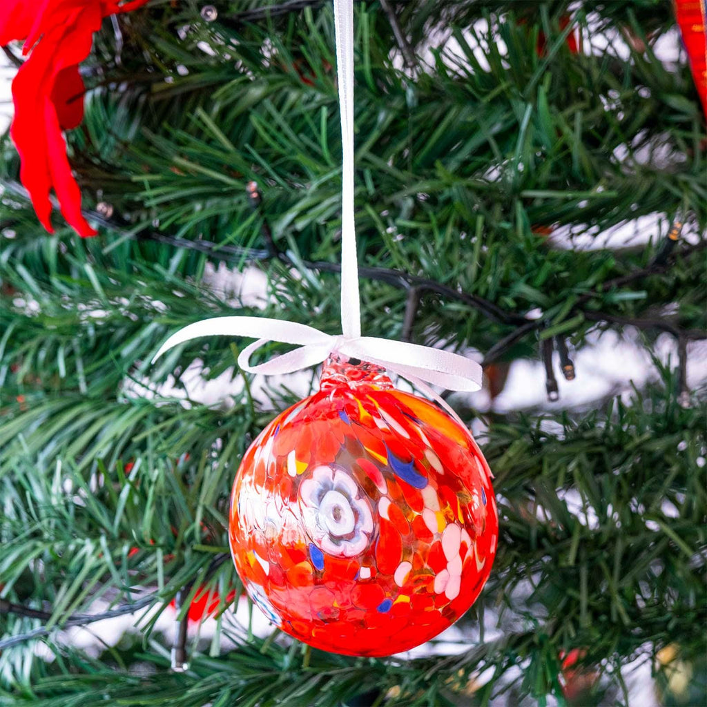 Murano Glass Christmas Ornament | Certified Murano Glass | Made in Italy | Christmas Bauble | Collection Decoro