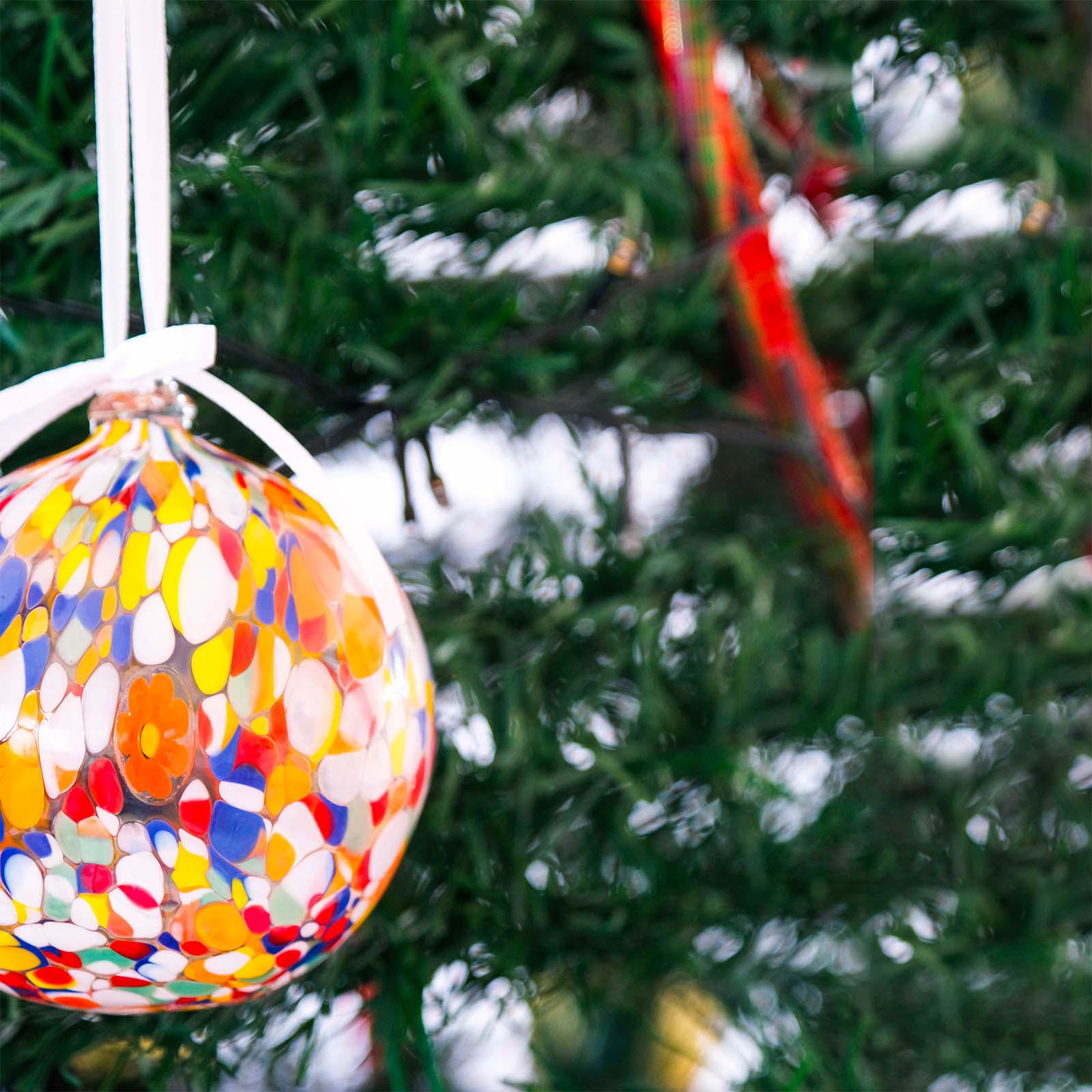 Murano Glass Christmas Ornament | Certified Murano Glass | Made in Italy | Christmas Bauble | Collection Decoro