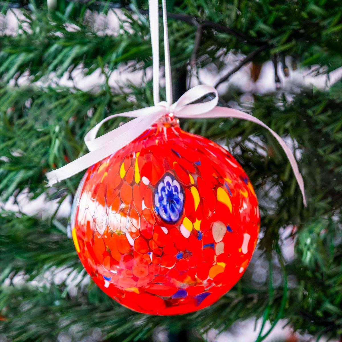 Murano Glass Christmas Ornament | Certified Murano Glass | Made in Italy | Christmas Bauble | Collection Decoro