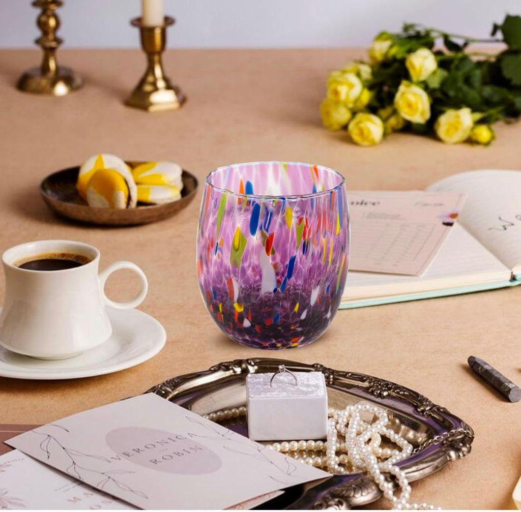 Murano Drinking Glass | Certified Murano Glass | Made in Italy | Water Glass | Collection Onde