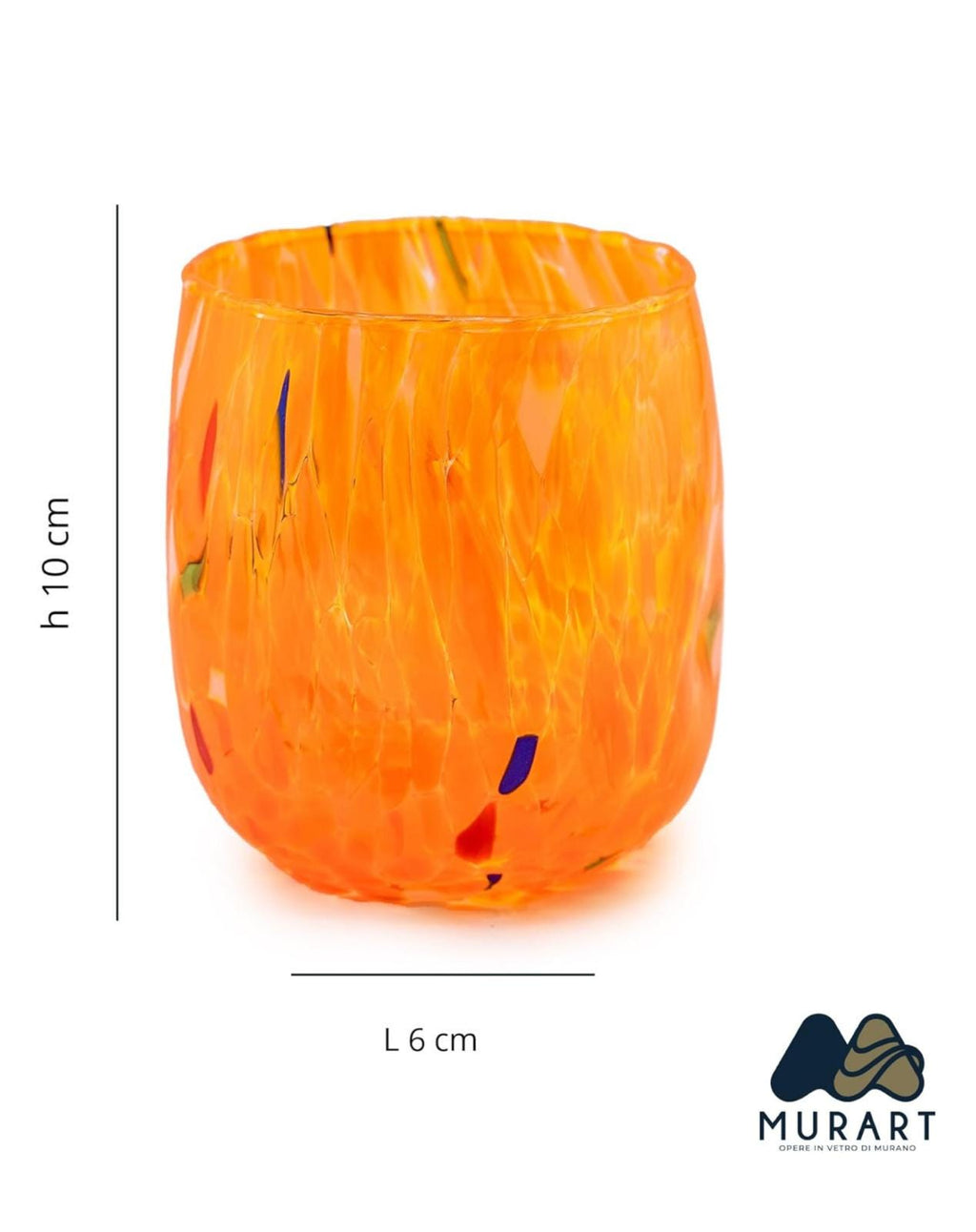 Murano Drinking Glass | Certified Murano Glass | Made in Italy | Water Glass | Collection Onde