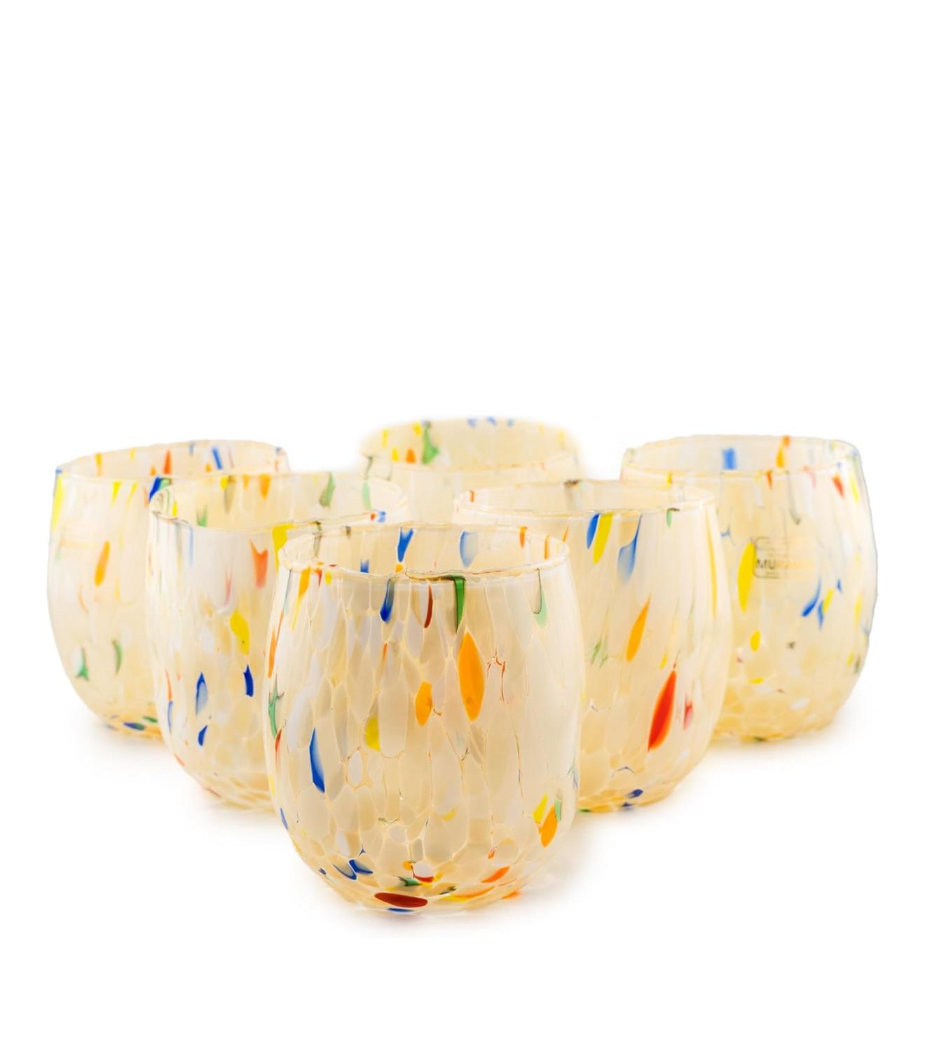 Murano Drinking Glass | Certified Murano Glass | Made in Italy | Water Glass | Collection Onde