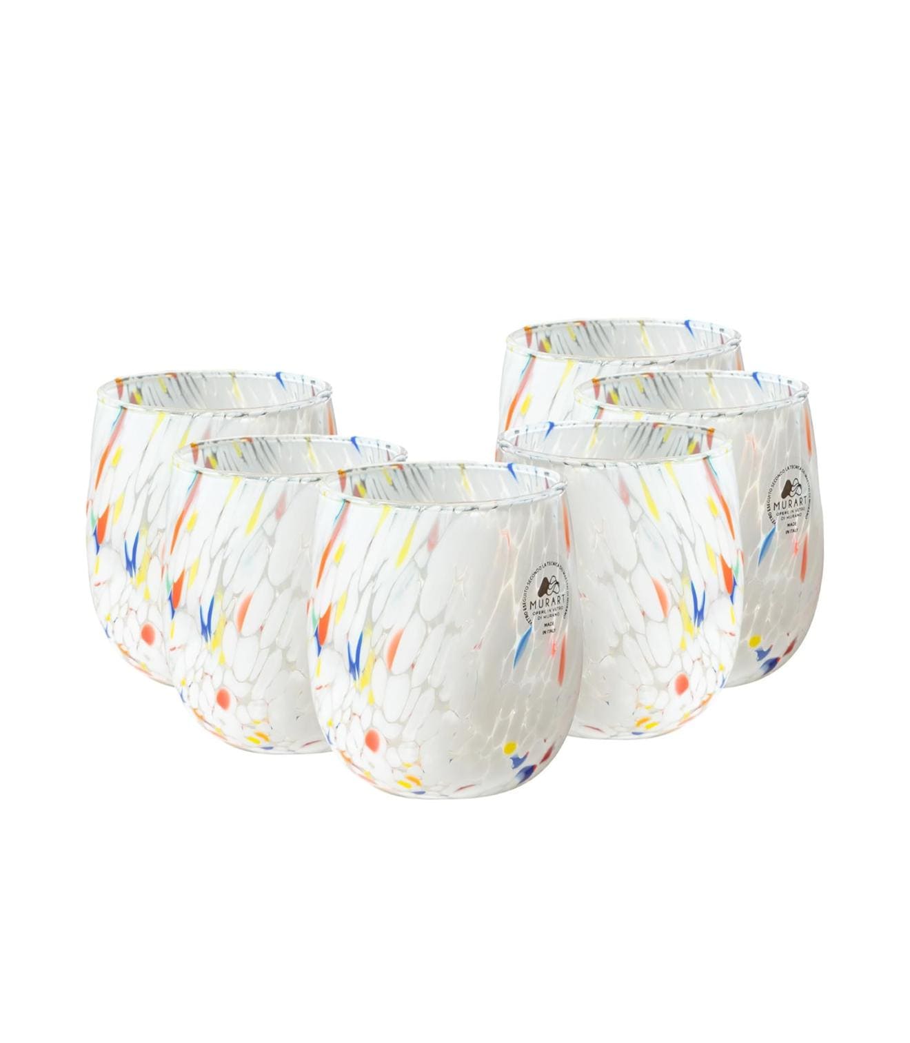 Murano Drinking Glass | Certified Murano Glass | Made in Italy | Water Glass | Collection Onde