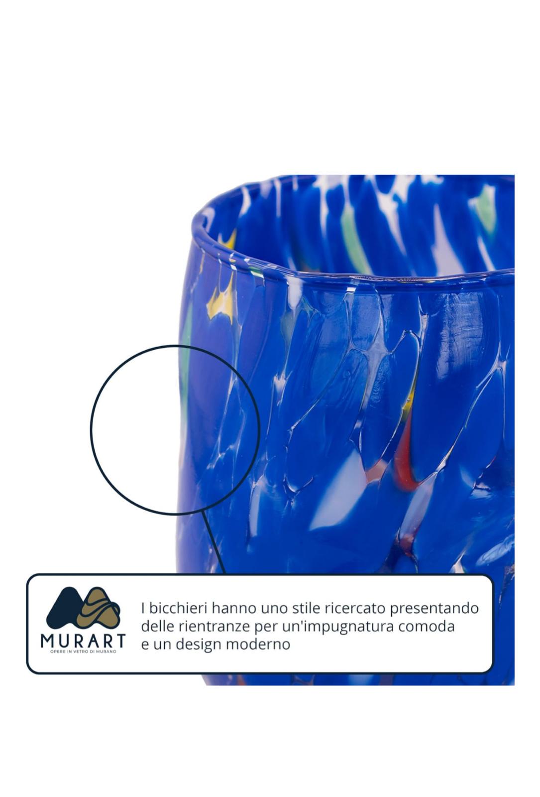 Murano Drinking Glass | Certified Murano Glass | Made in Italy | Water Glass | Collection Onde