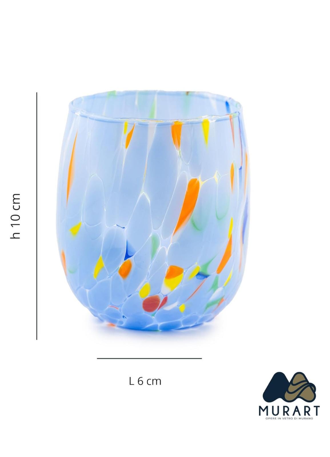 Murano Drinking Glass | Certified Murano Glass | Made in Italy | Water Glass | Collection Onde