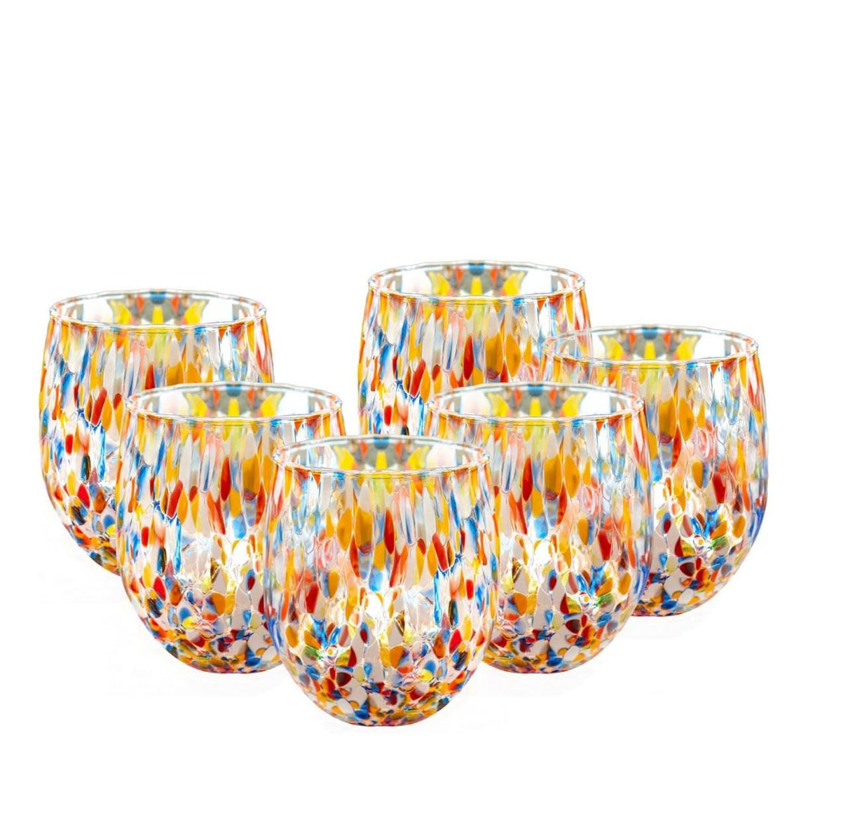 Murano Drinking Glass | Certified Murano Glass | Made in Italy | Water Glass | Collection Onde