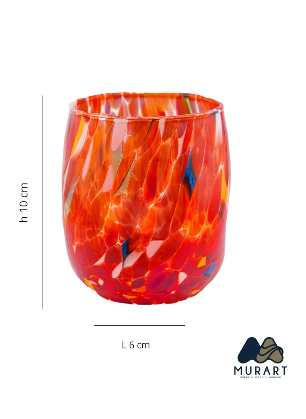 Murano Drinking Glass | Certified Murano Glass | Made in Italy | Water Glass | Collection Onde
