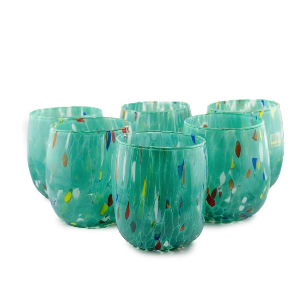 Murano Drinking Glass | Certified Murano Glass | Made in Italy | Water Glass | Collection Onde