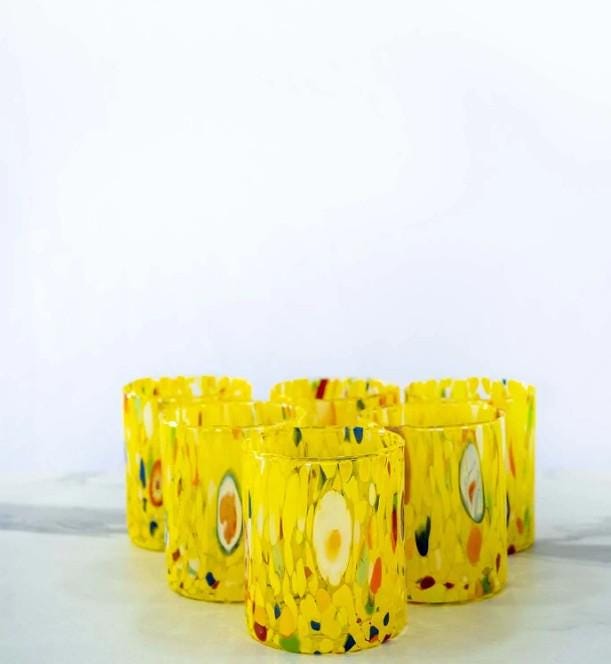 MurArt Bicchieri in vetro di Murano Collezione Tower B1 Set da 6 bicchieri da 300ml