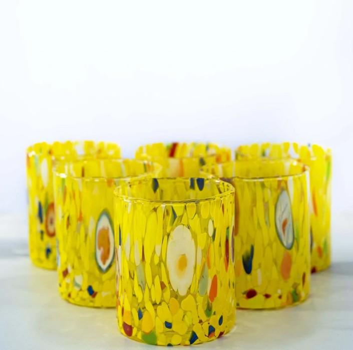 MurArt Bicchieri in vetro di Murano Collezione Tower B1 Set da 6 bicchieri da 300ml