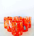 MurArt Bicchieri in vetro di Murano Collezione Tower B1 Set da 6 bicchieri da 300ml