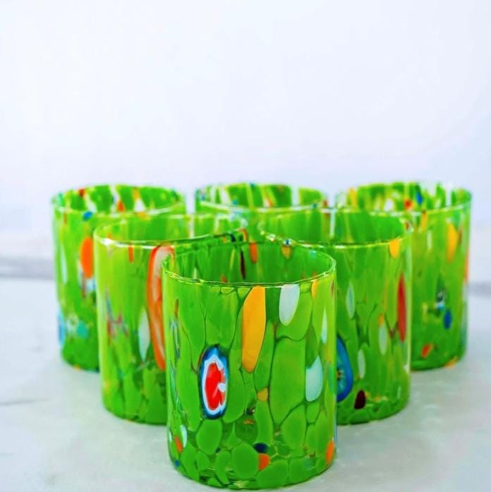 MurArt Bicchieri in vetro di Murano Collezione Tower B1 Set da 6 bicchieri da 300ml