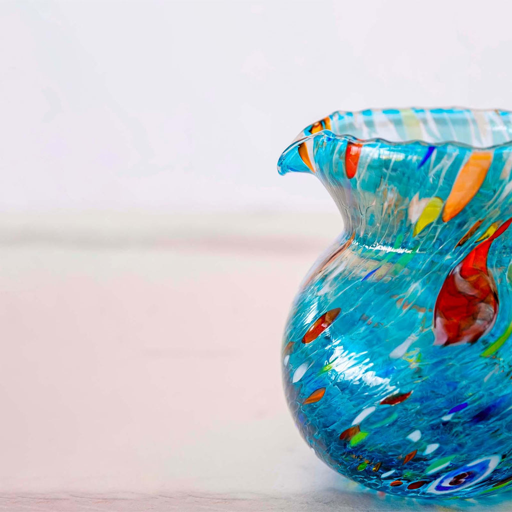 Murano Glass Carafe | Certified Murano Glass | Made in Italy | Decorative Pitcher | Collection Marea