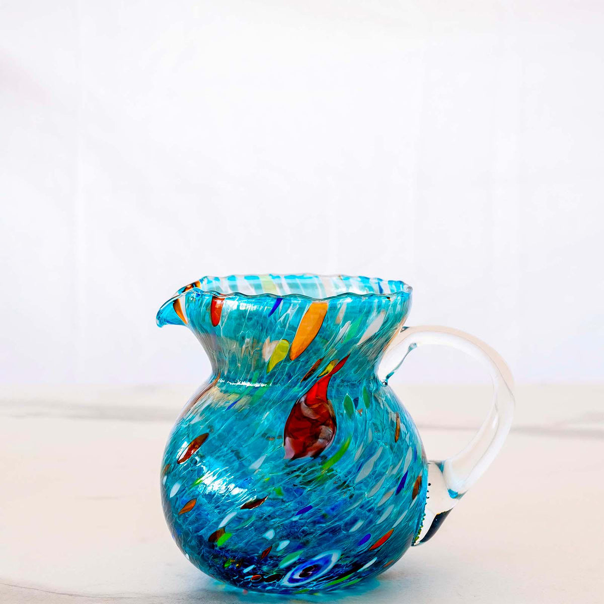 Murano Glass Carafe | Certified Murano Glass | Made in Italy | Decorative Pitcher | Collection Marea