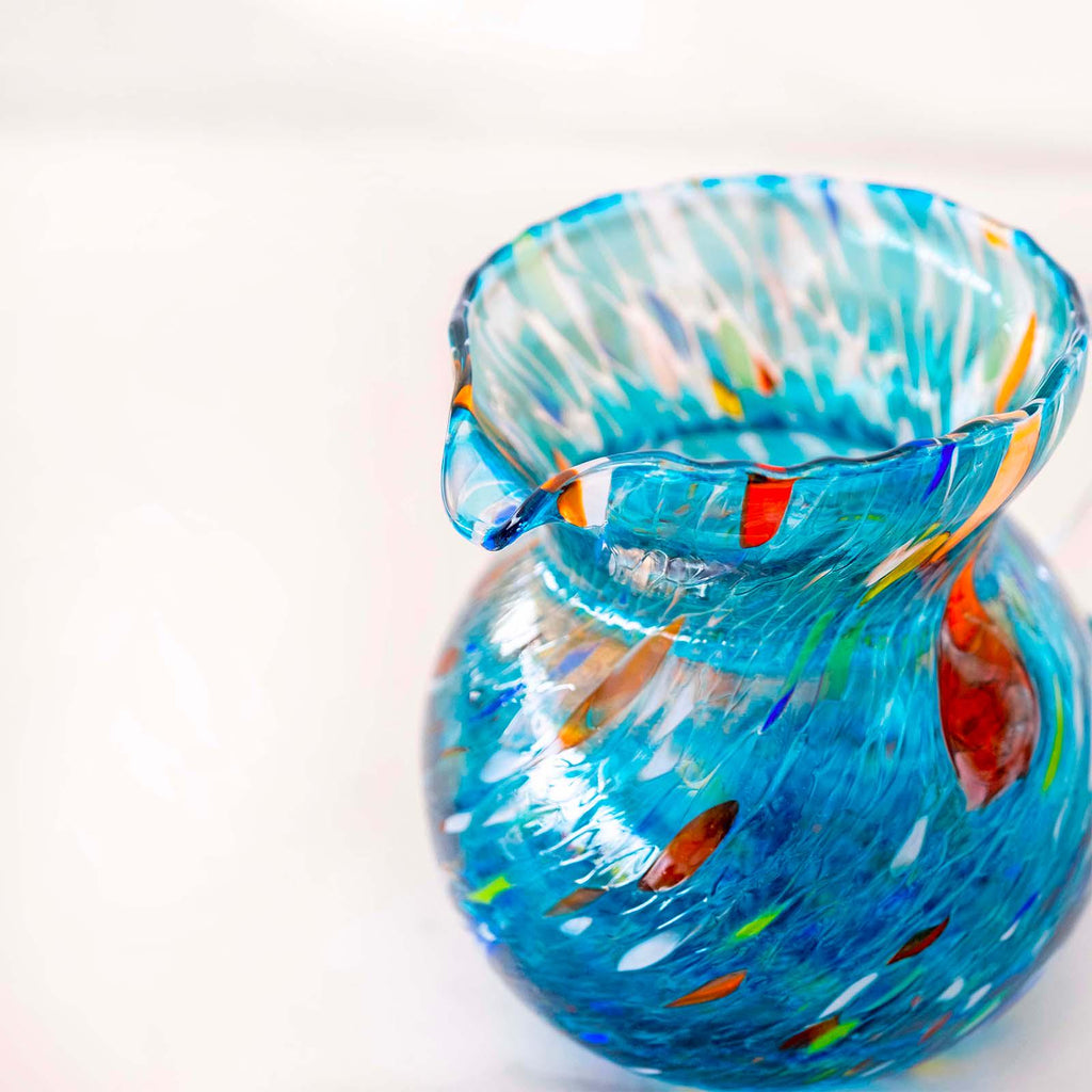 Murano Glass Carafe | Certified Murano Glass | Made in Italy | Decorative Pitcher | Collection Marea