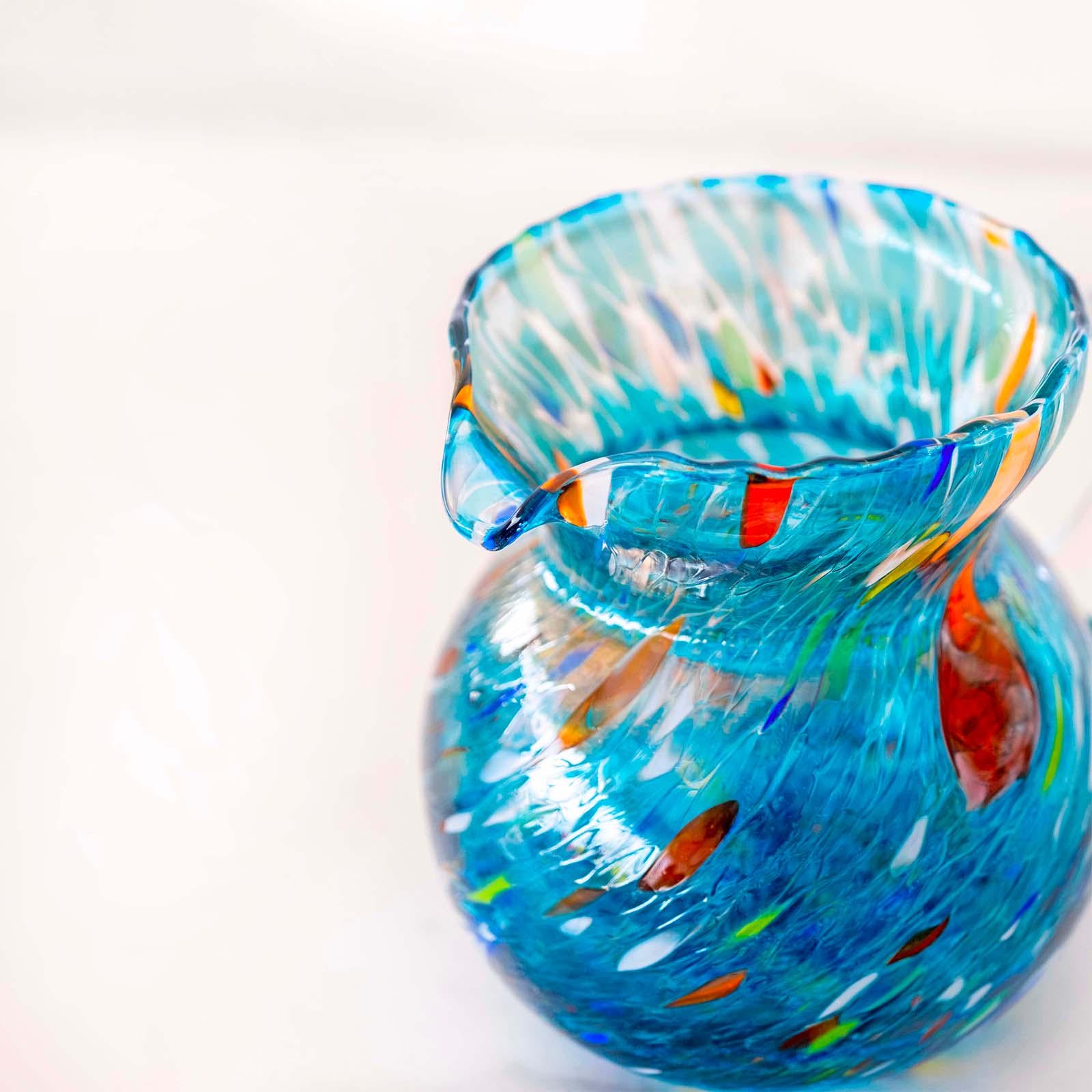 Murano Glass Carafe | Certified Murano Glass | Made in Italy | Decorative Pitcher | Collection Marea