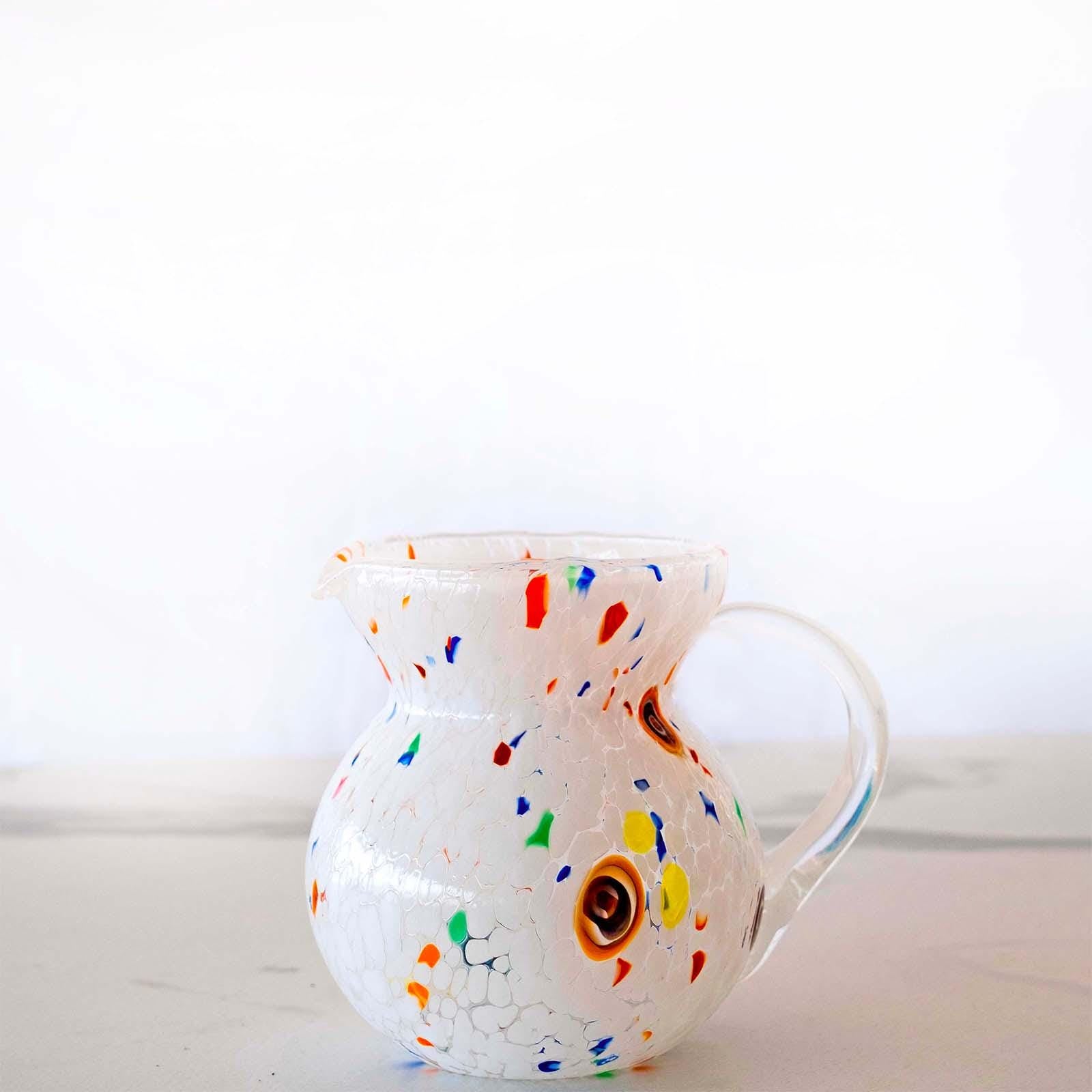 Murano Glass Carafe | Certified Murano Glass | Made in Italy | Decorative Pitcher | Collection Marea