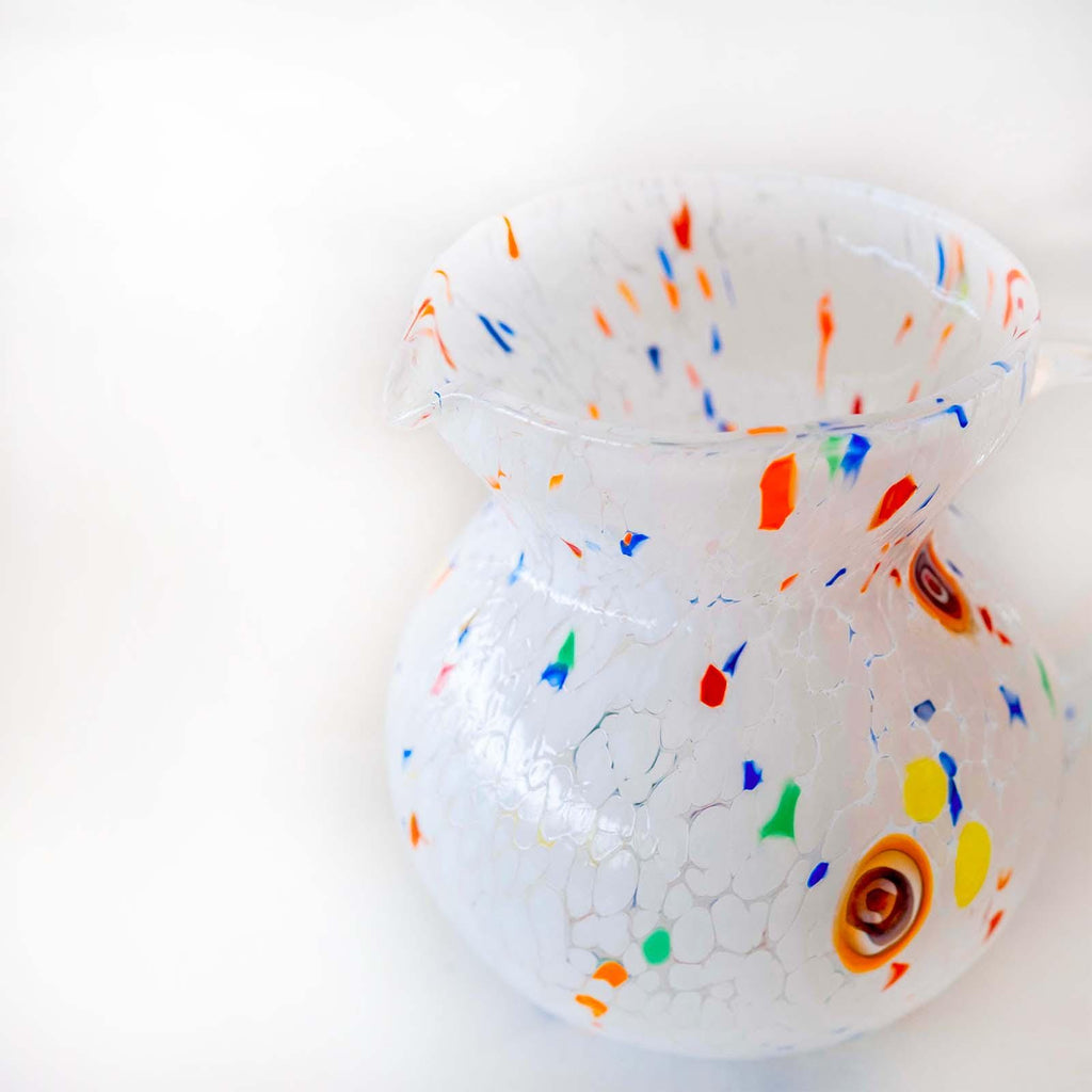 Murano Glass Carafe | Certified Murano Glass | Made in Italy | Decorative Pitcher | Collection Marea