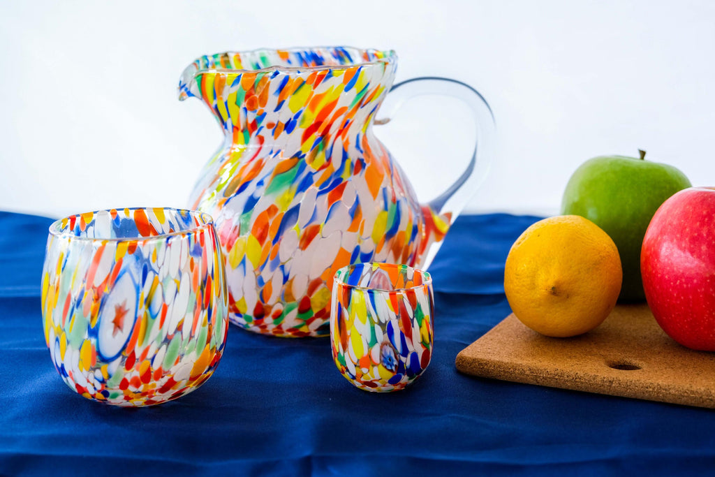 Murano Glass Carafe | Certified Murano Glass | Made in Italy | Decorative Pitcher | Collection Marea