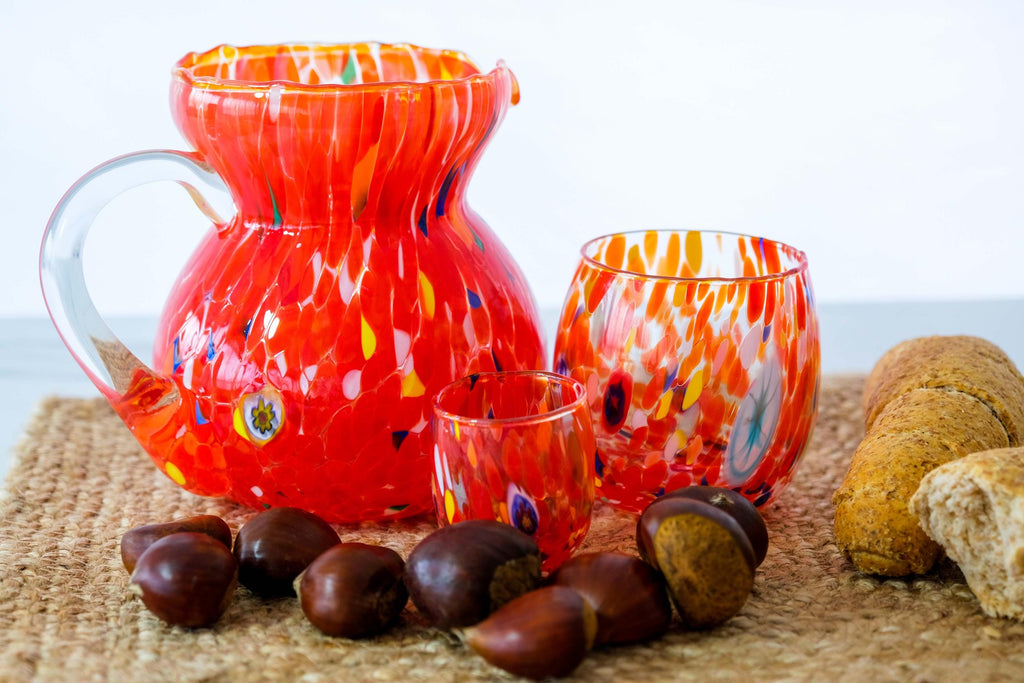 Murano Glass Carafe | Certified Murano Glass | Made in Italy | Decorative Pitcher | Collection Marea