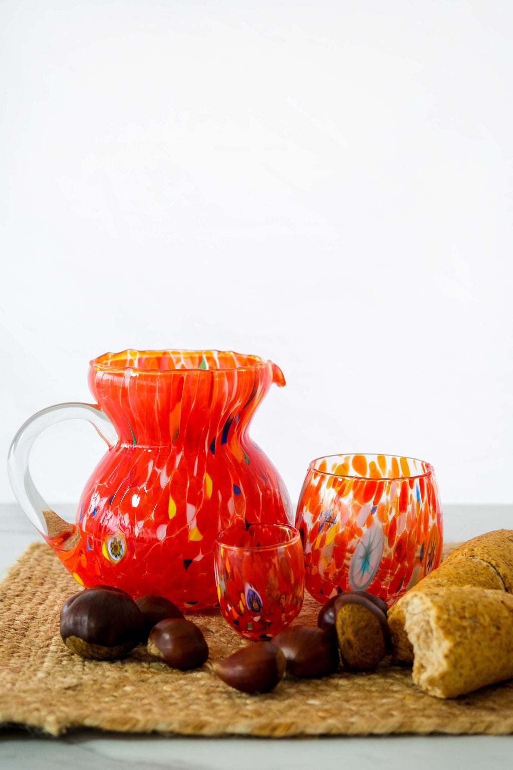 Murano Glass Carafe | Certified Murano Glass | Made in Italy | Decorative Pitcher | Collection Marea