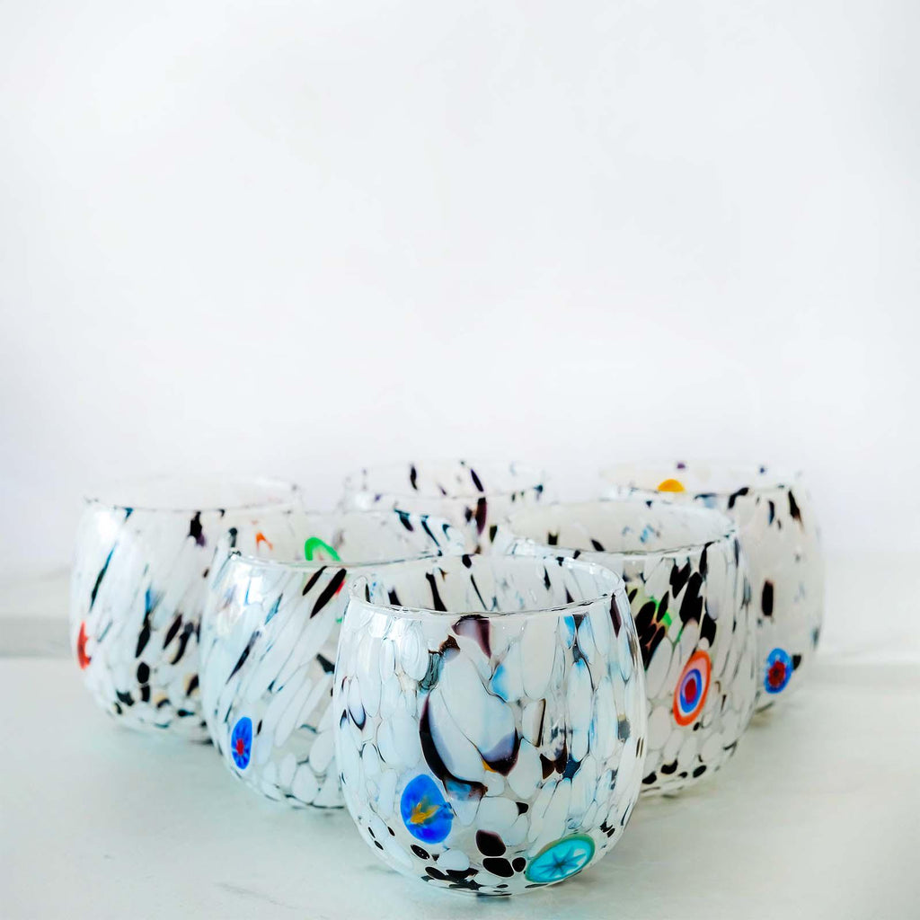 Murano Drinking Glass | Certified Murano Glass | Made in Italy | Water Glass | Collection Marea