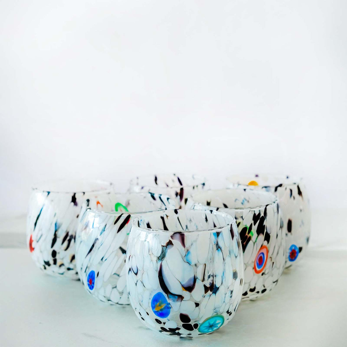 Murano Drinking Glass | Certified Murano Glass | Made in Italy | Water Glass | Collection Marea