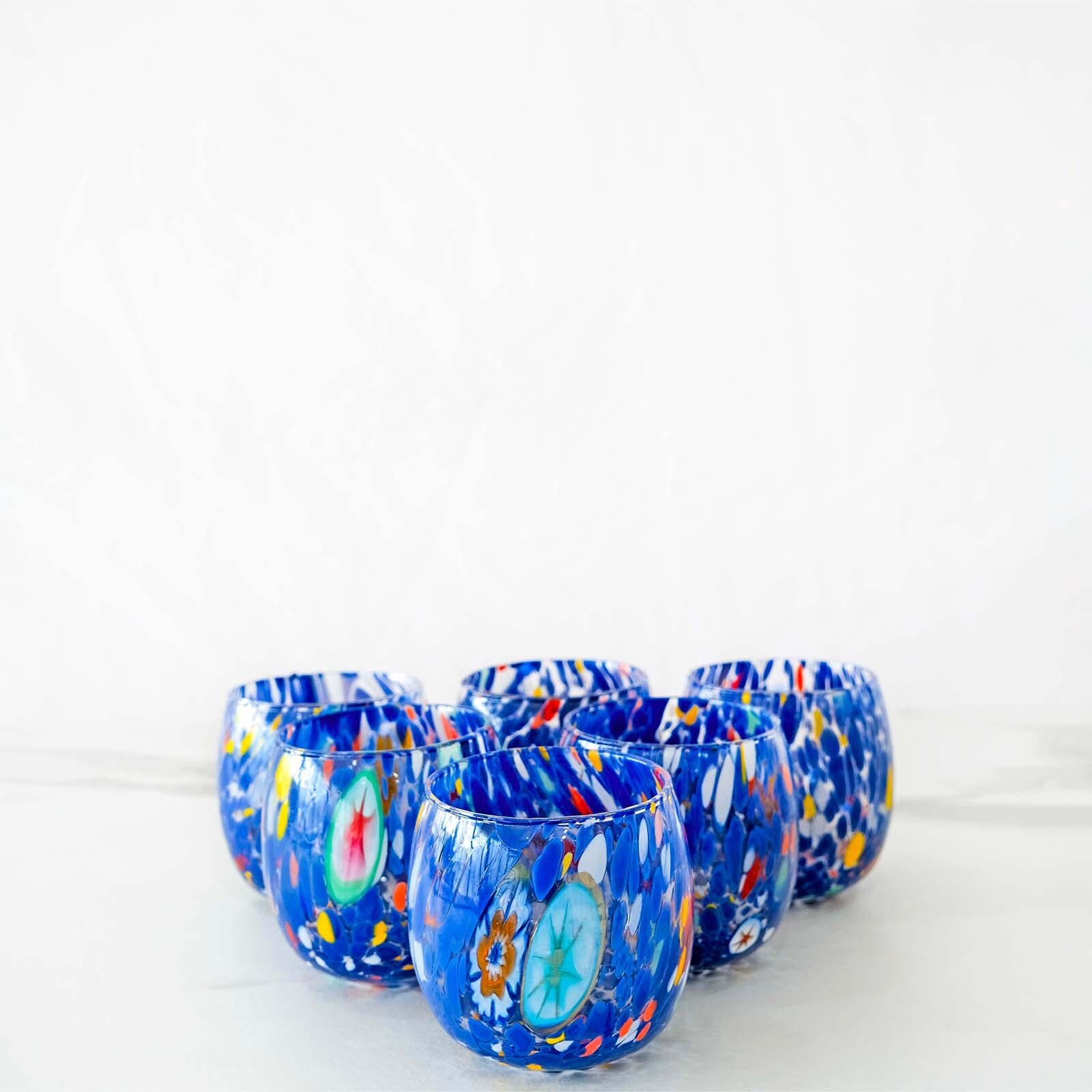 Murano Drinking Glass | Certified Murano Glass | Made in Italy | Water Glass | Collection Marea