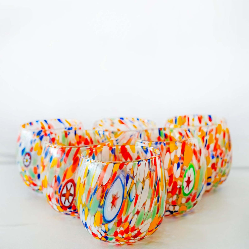 Murano Drinking Glass | Certified Murano Glass | Made in Italy | Water Glass | Collection Marea